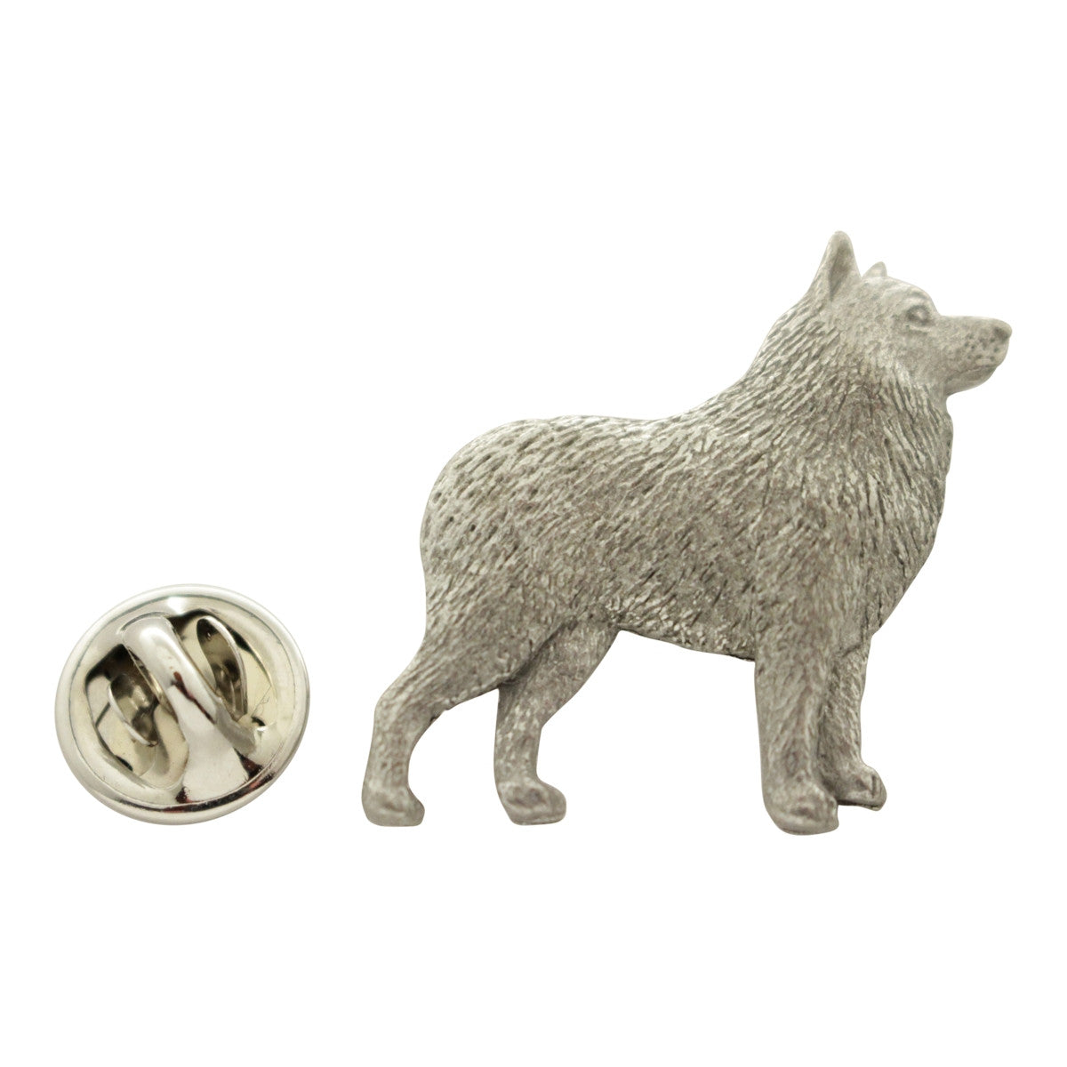 Schipperke Pin ~ Antiqued Pewter ~ Lapel Pin ~ Sarah's Treats & Treasures